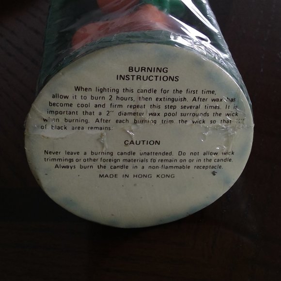 Christmas Pillar Candle with Reindeer - unopened, Green - Picture 8 of 8